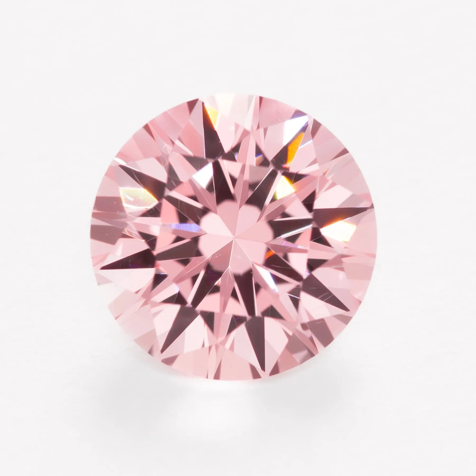 Pink Peony Lab Sapphire Round Brilliant Cut