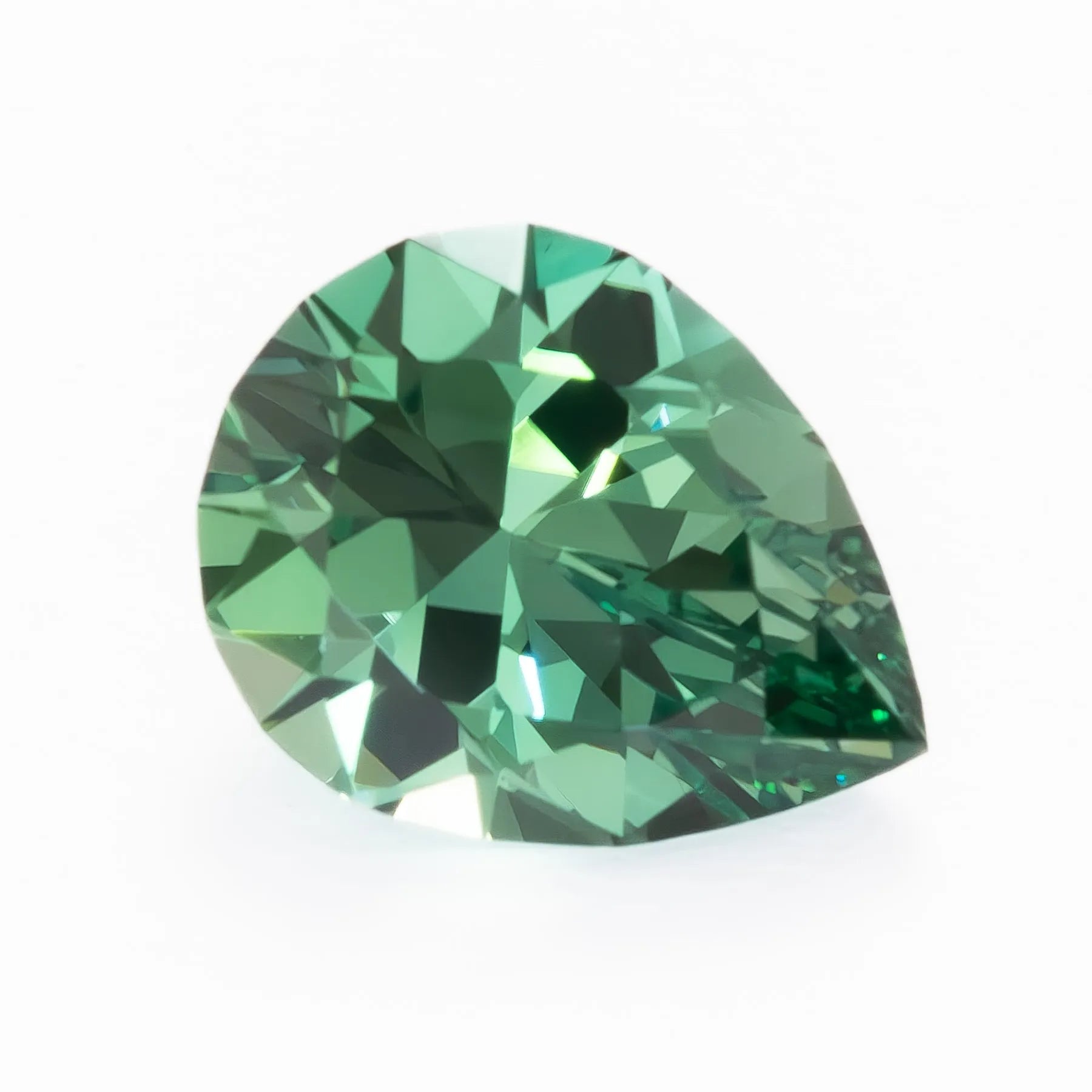 green lab sapphire antique pear