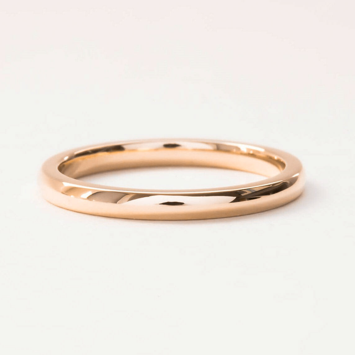 2mm elegant wedding band rose gold