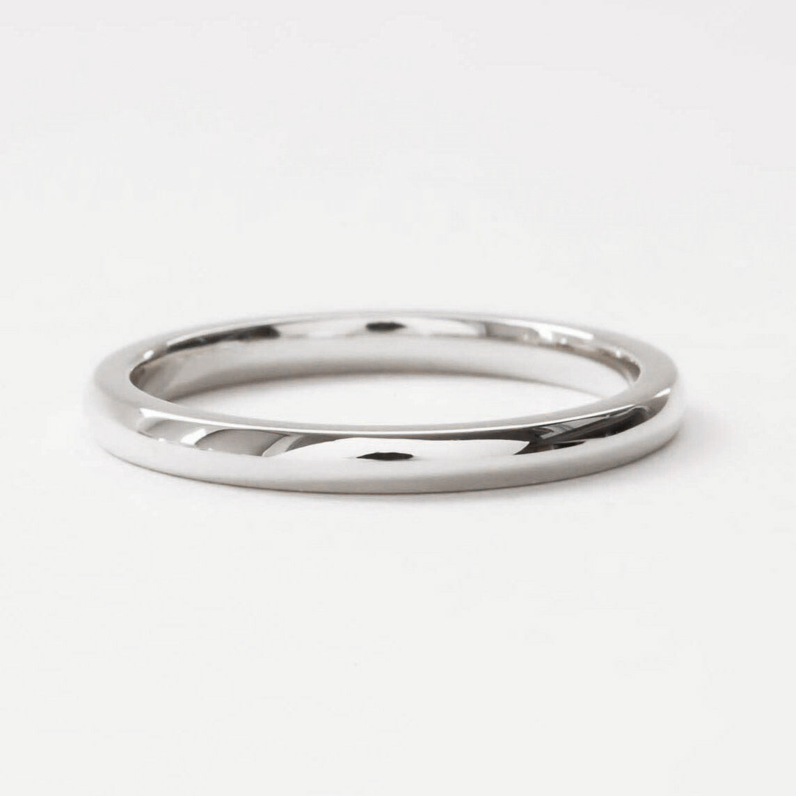 2mm elegant wedding band white gold