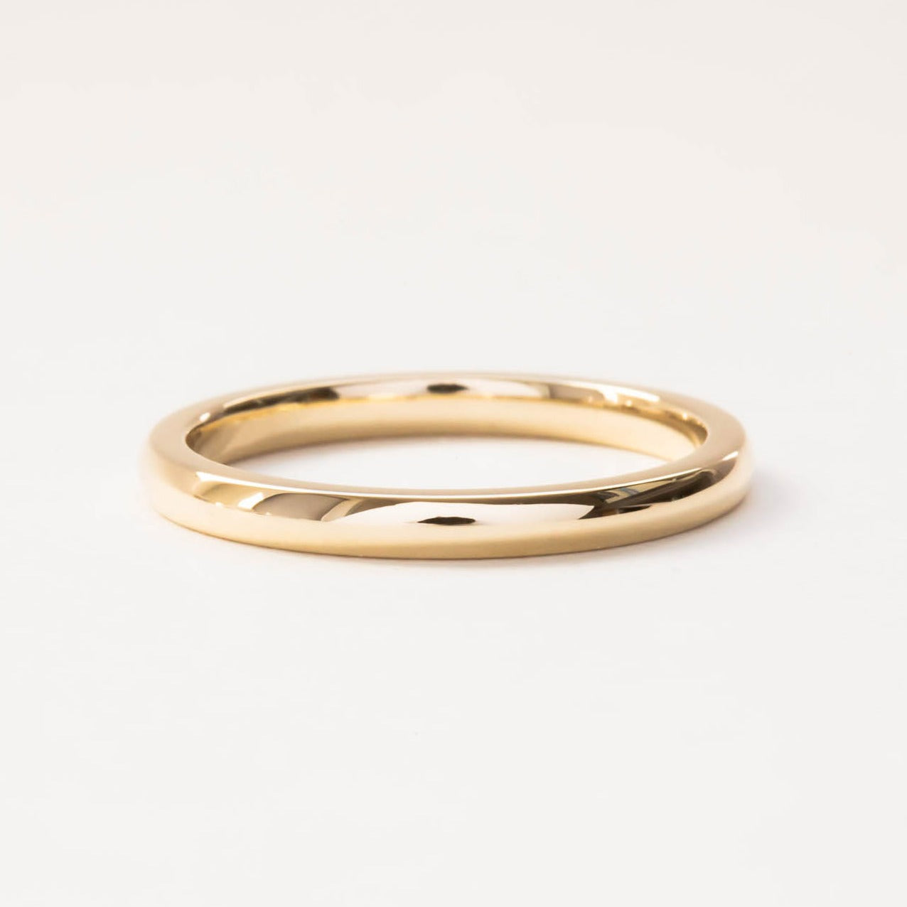 2mm elegant wedding band yellow gold