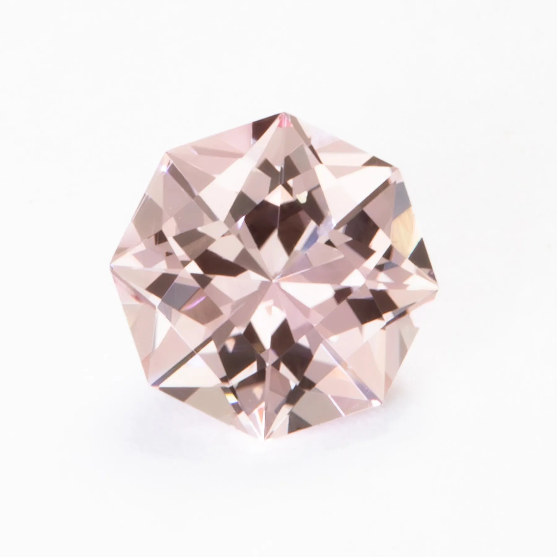 lab peach sapphire octagonal cut hidden princess