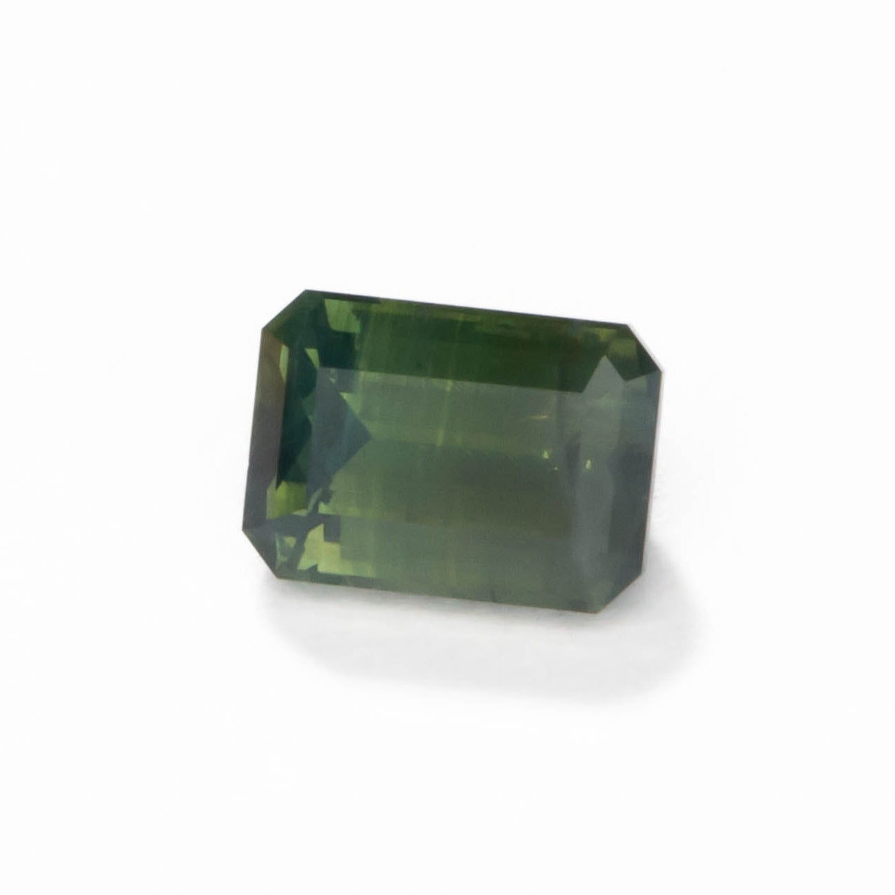 AF0114 green-yellow african sapphire step cut