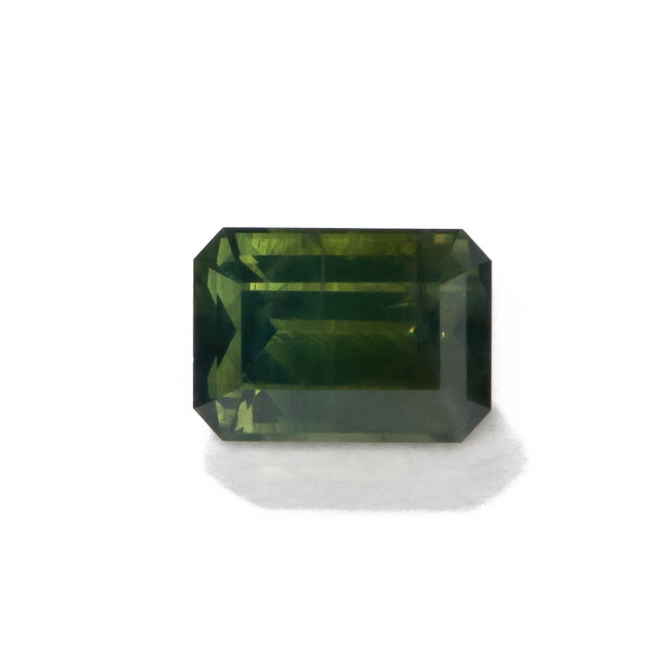 AF0114 green-yellow african sapphire step cut