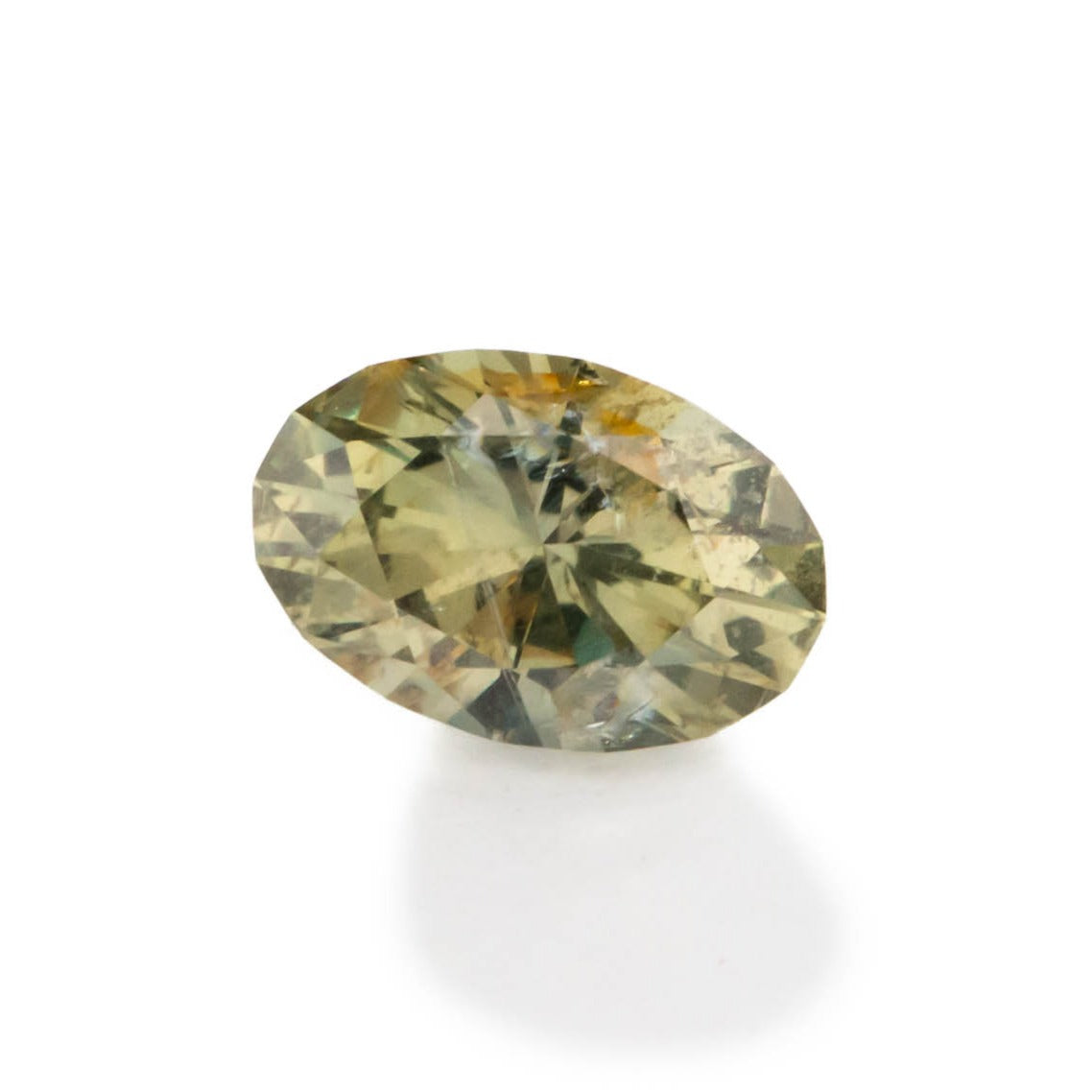 af0135 included yellow green african sapphire oval