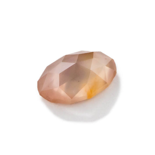 af0137 peach oval rose cut african sapphire