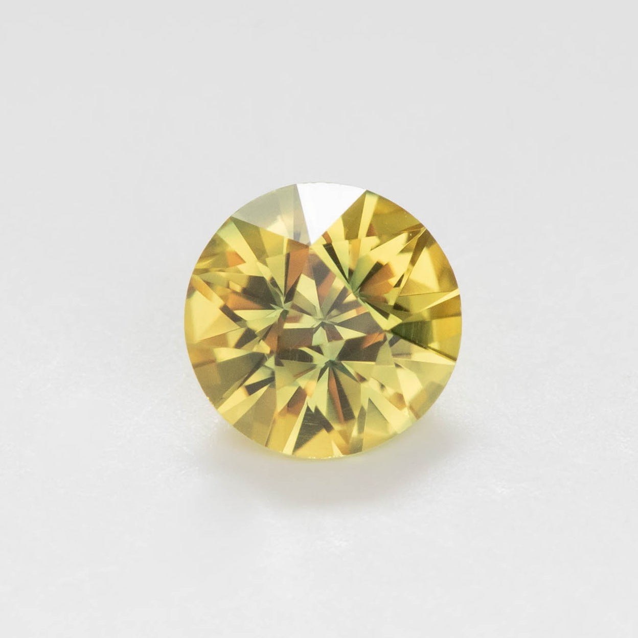 au0102 yellow australian sapphire custom cut round