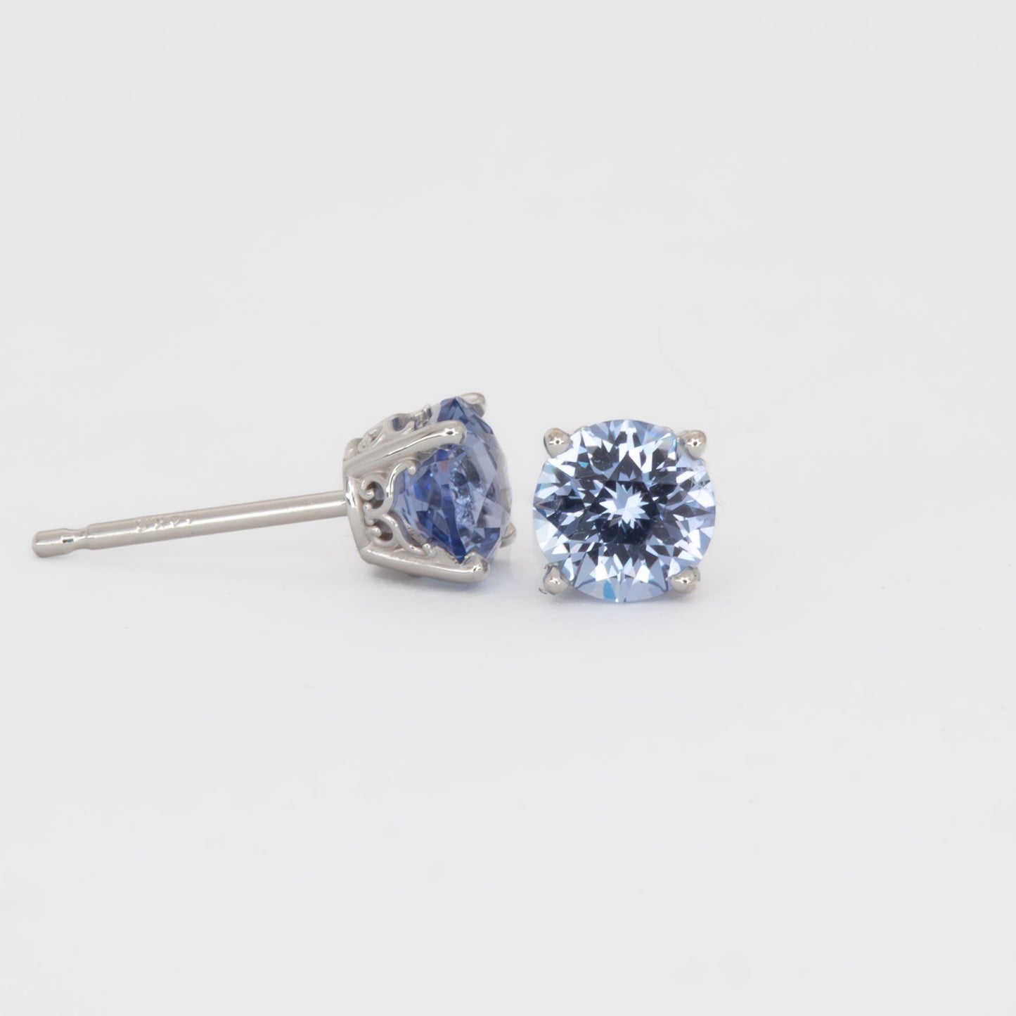 Cyliene earrings with blue lab sapphires