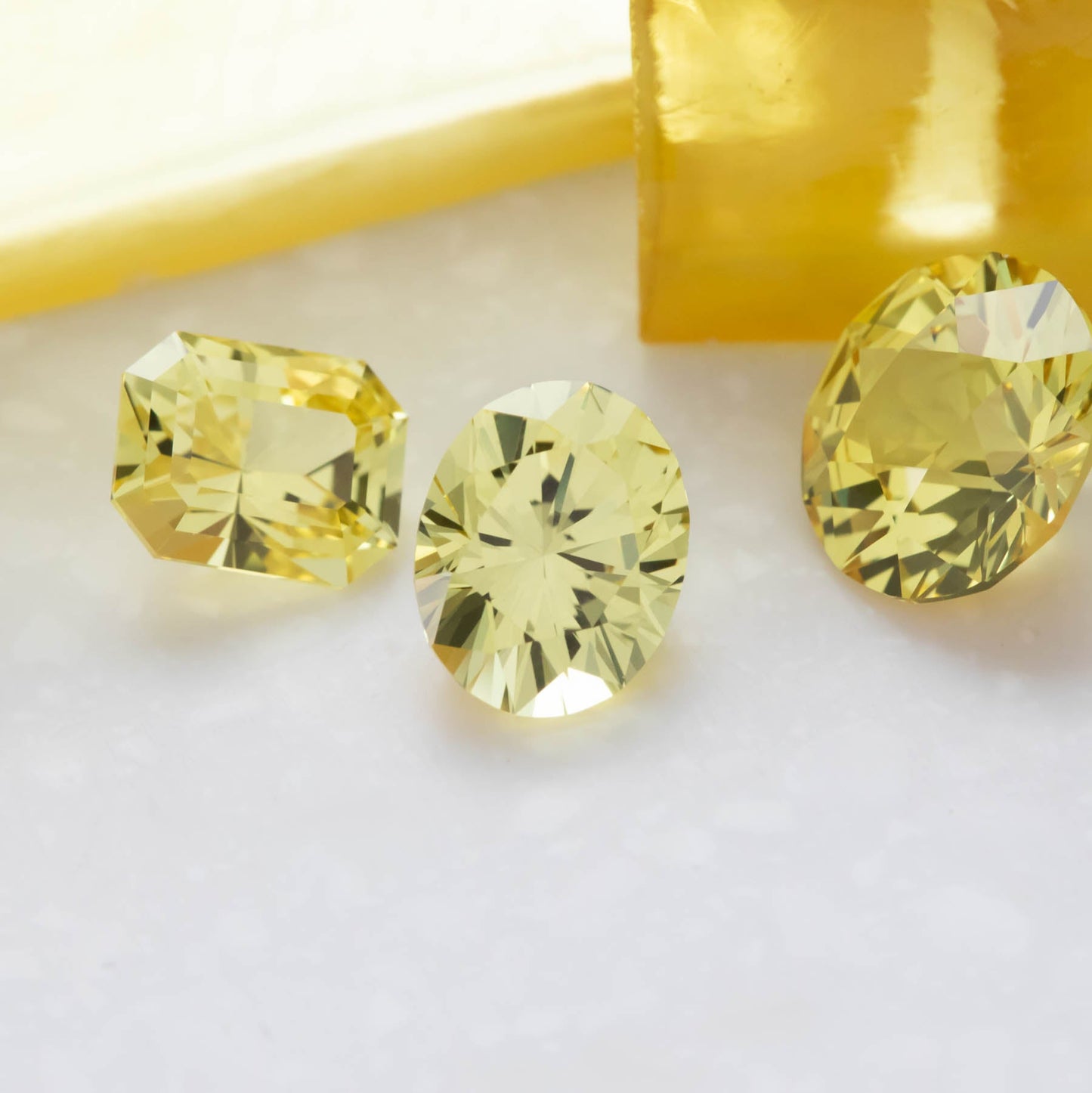 yellow lab sapphire shapes