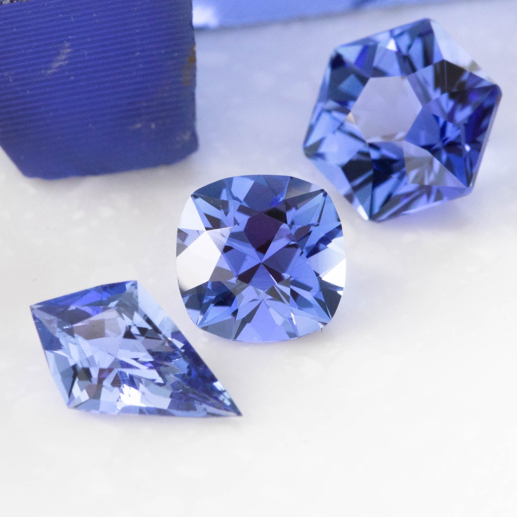 periwinkle blue lab sapphire shapes