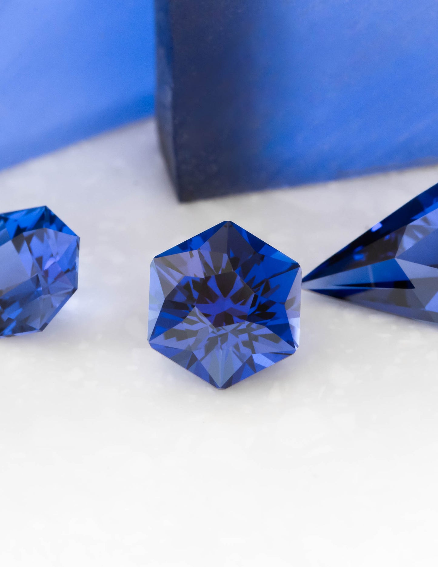 royal blue lab created sapphire