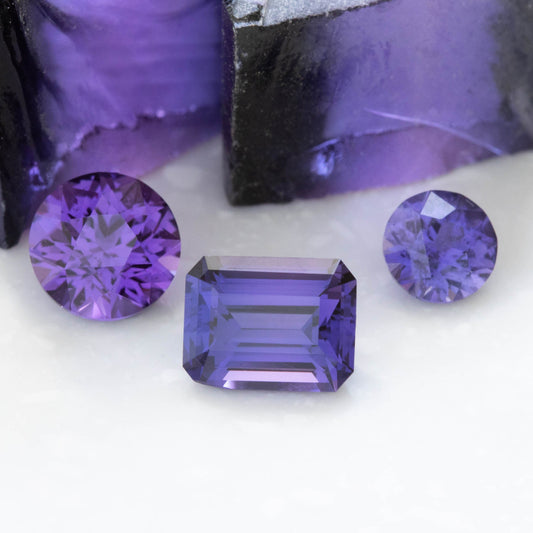 purple lab created sapphire