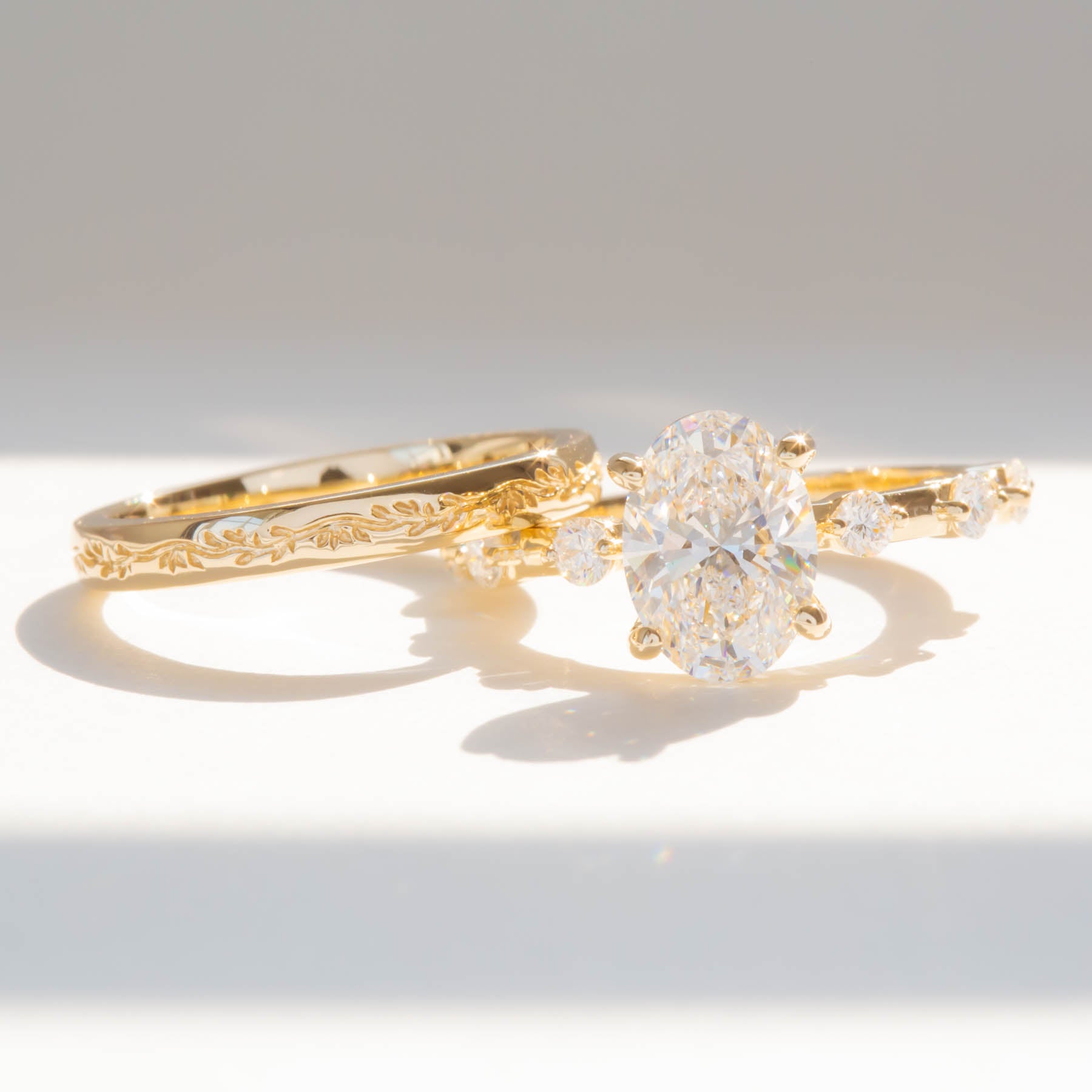 Nyla lab diamond wedding set