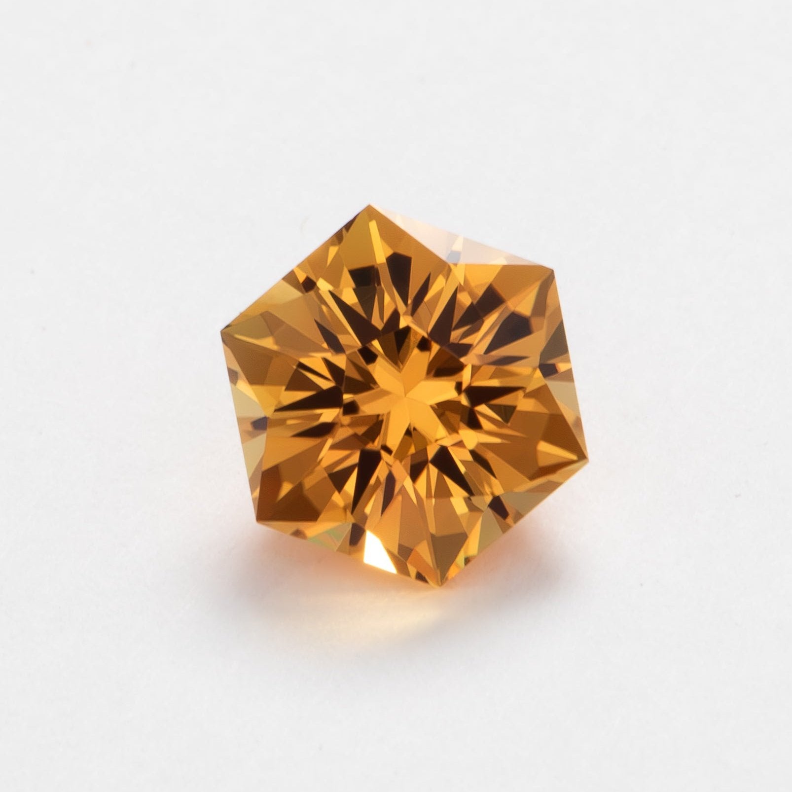 orange lab sapphire hex cut cosmos