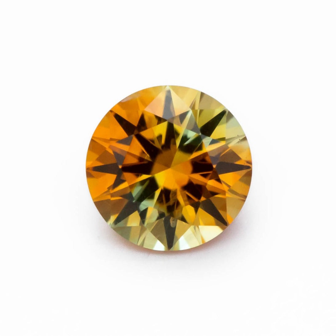 PSH0507 orange montana sapphire  round brilliant