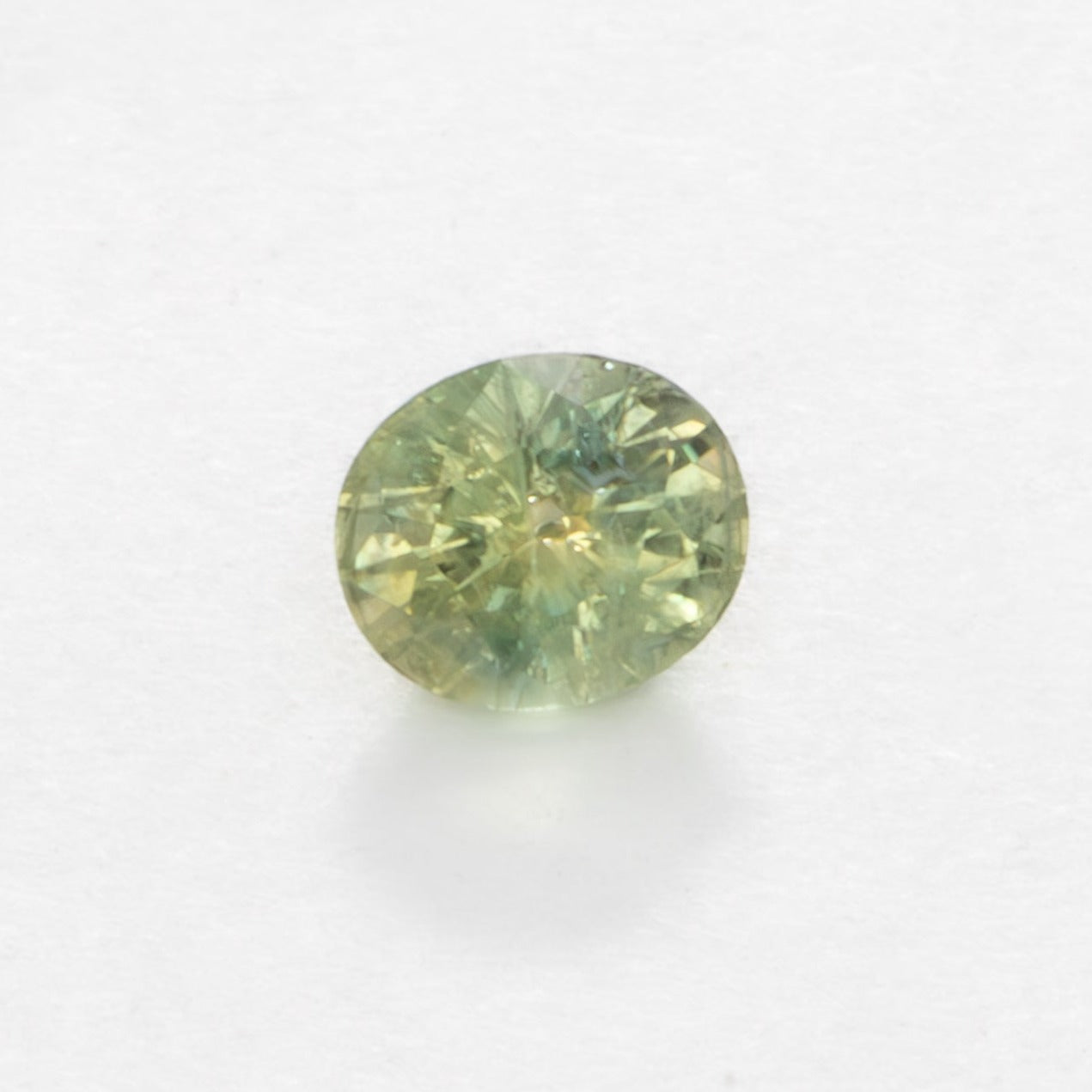 PSH0606 yellow green oval montana sapphire