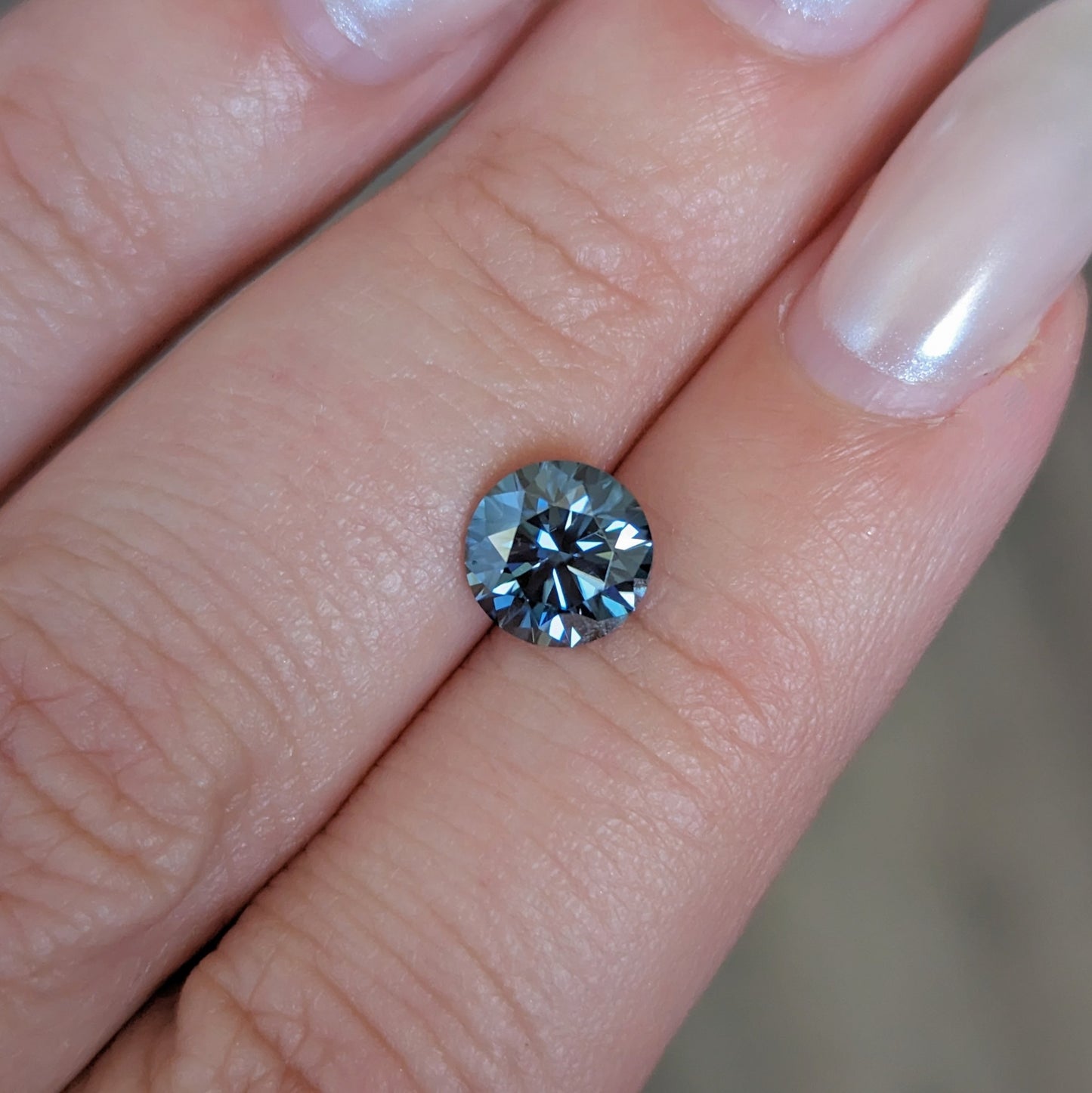 Blue Moissanite