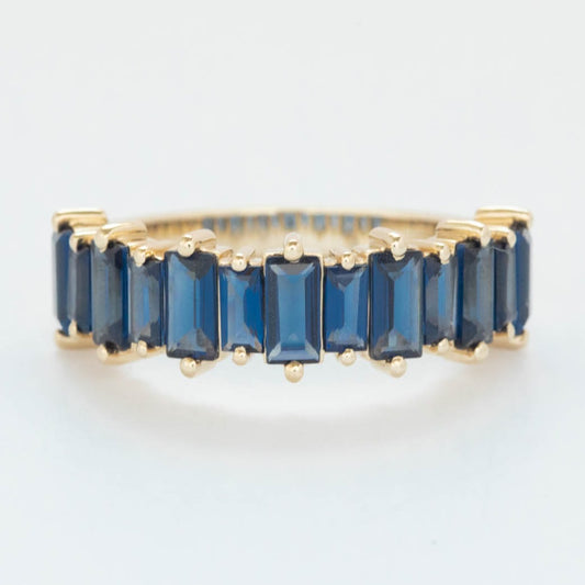 Prescott royal blue lab sapphire baguette band