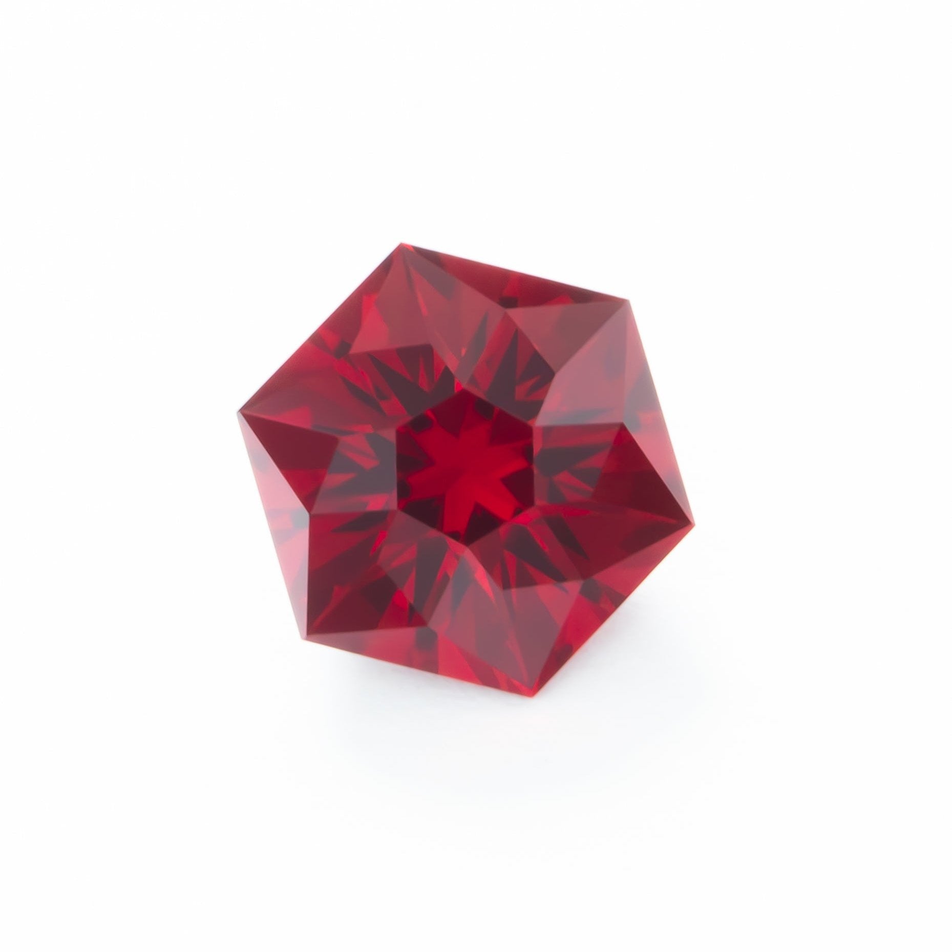 lab created ruby hex cut cosmos