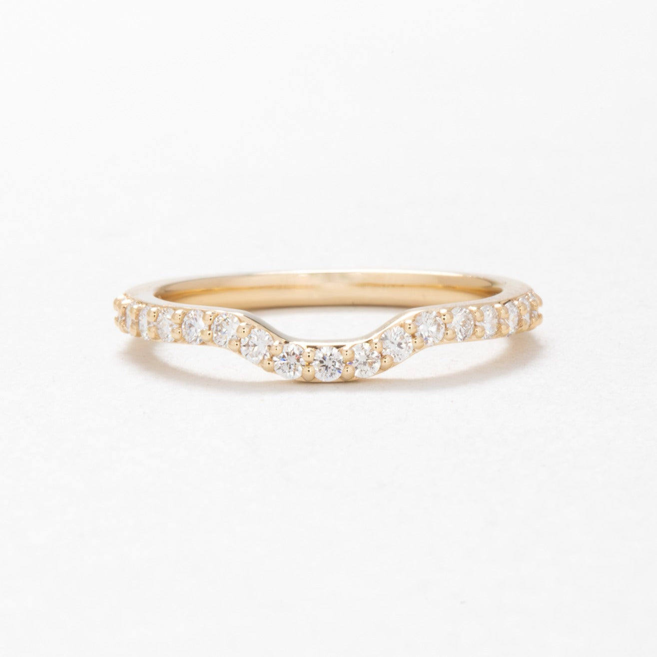 Stacy wedding band with lab diamonds