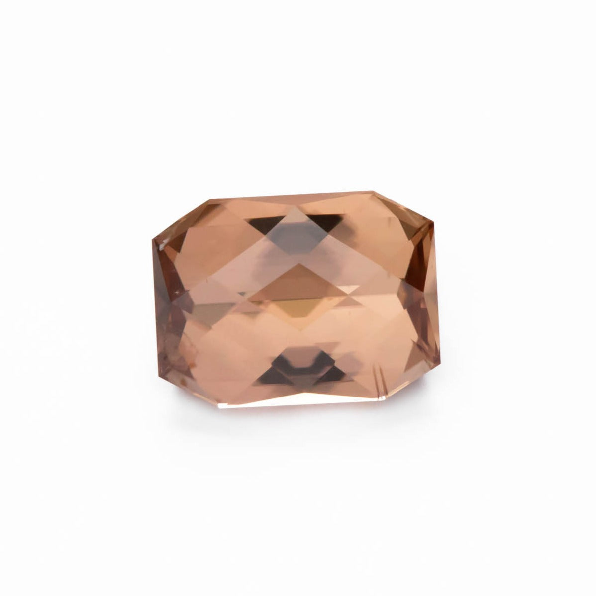 ZR0105 peach zircon checker cut