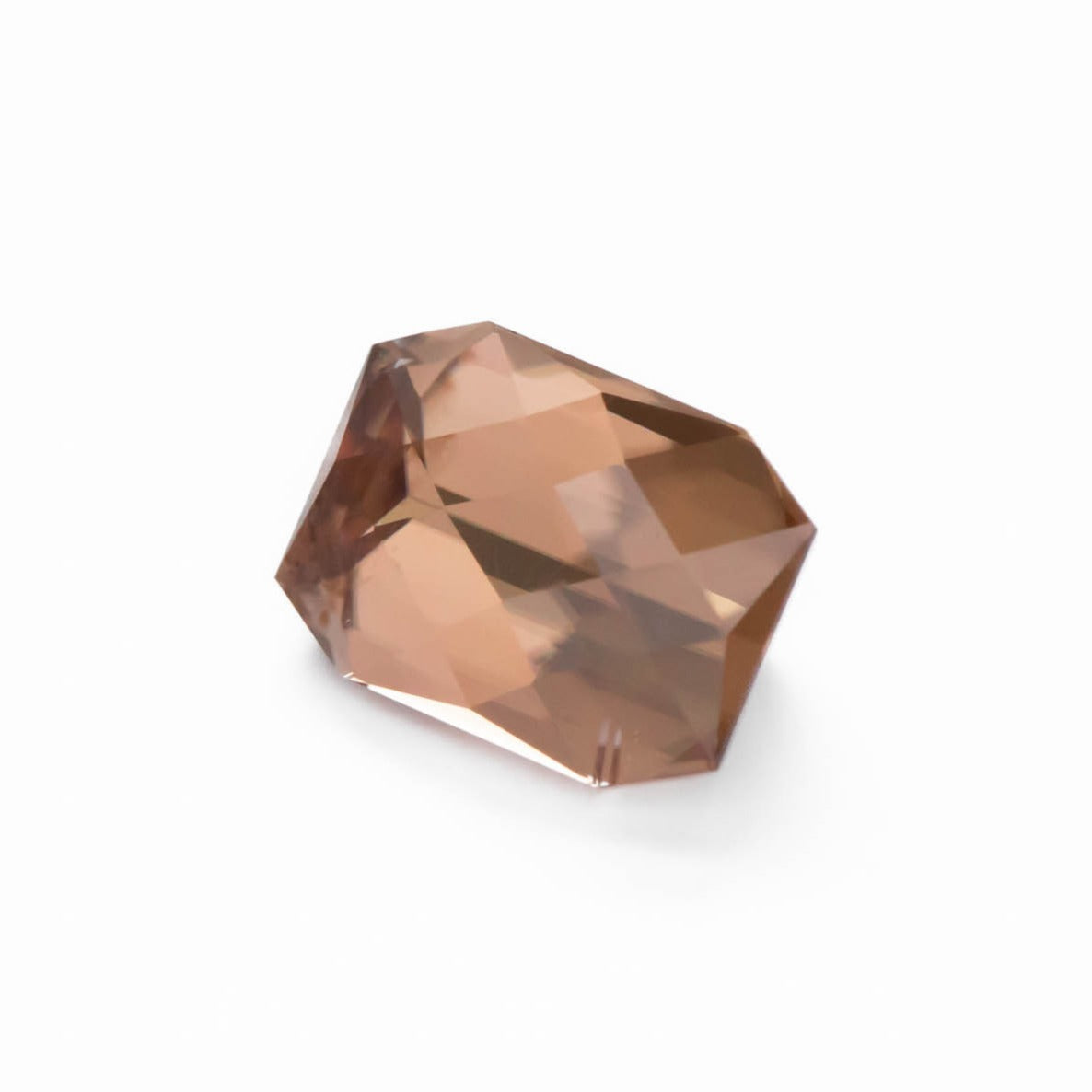 ZR0105 peach zircon checker cut