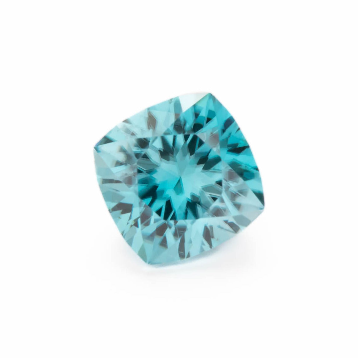 ZR0106 blue cambodian zircon cushion