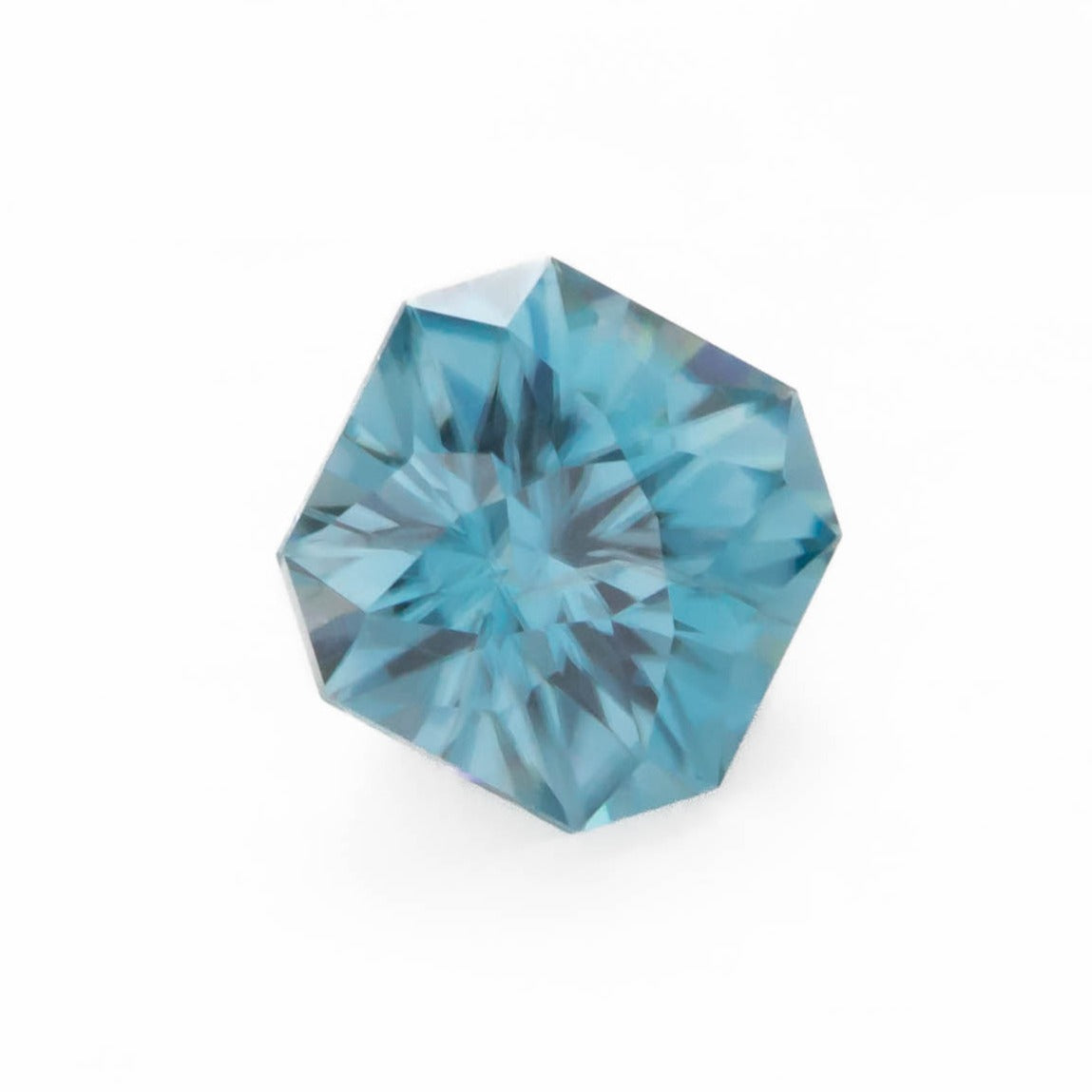 ZR0111 blue cambodia zircon asscher