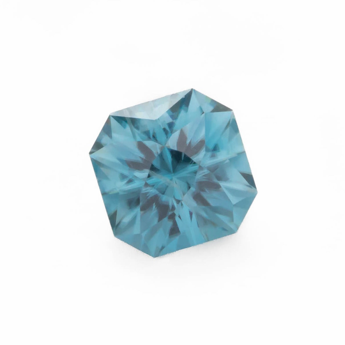 ZR0111 blue cambodia zircon asscher