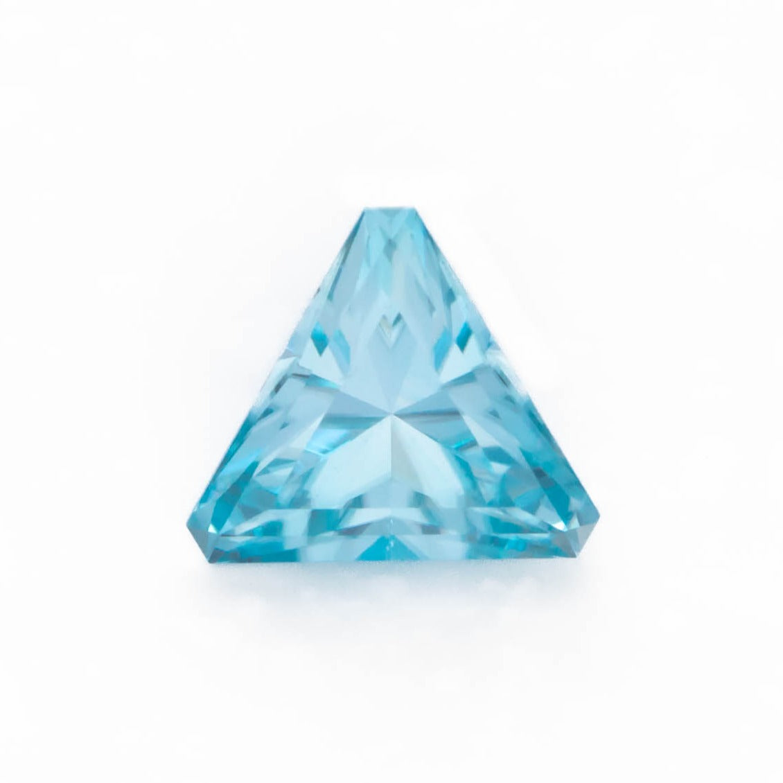 ZR0115 blue cambodian zircon trilliant