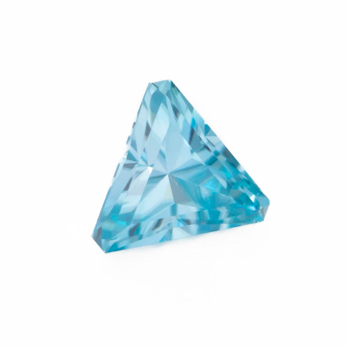 ZR0115 blue cambodian zircon trilliant