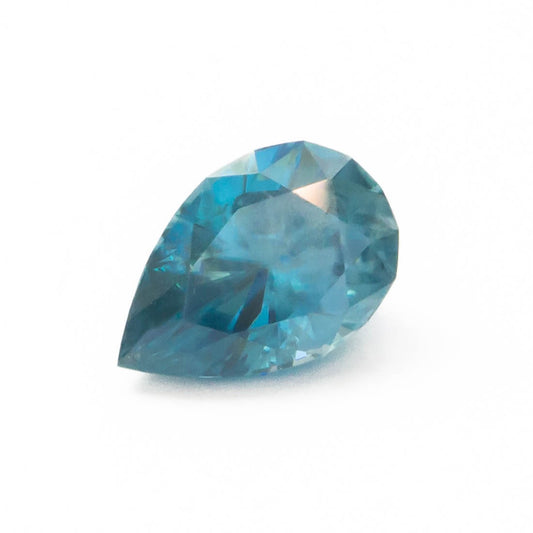 ZR0116 blue cambodian zircon pear