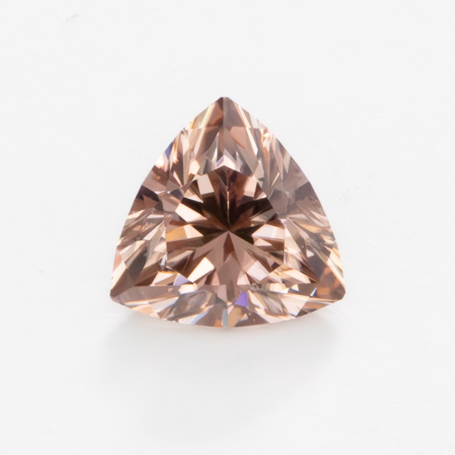 ZR0134 peach champagne zircon trillion