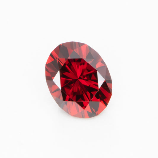 ZR130 red zircon oval