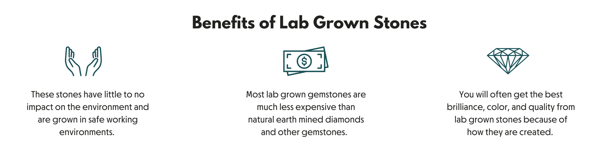 benefits of lab grown gems