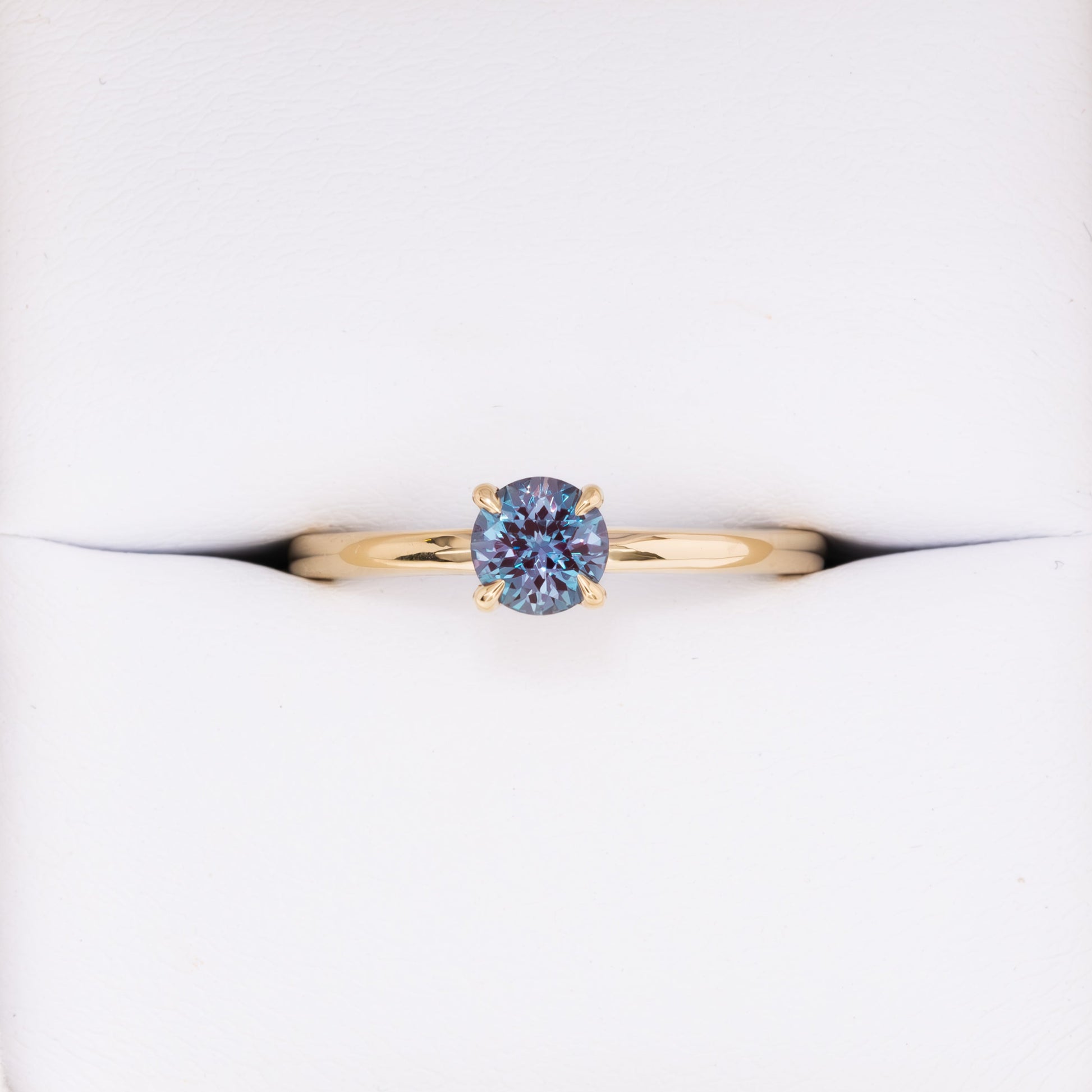 charmaine solitaire with round lab alexandrite