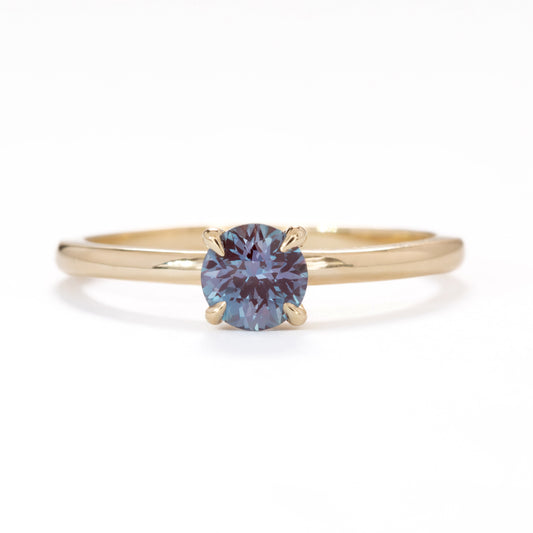 charmaine solitaire with round lab alexandrite