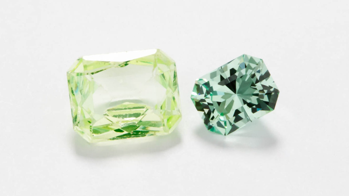 green spinel and lab sapphire