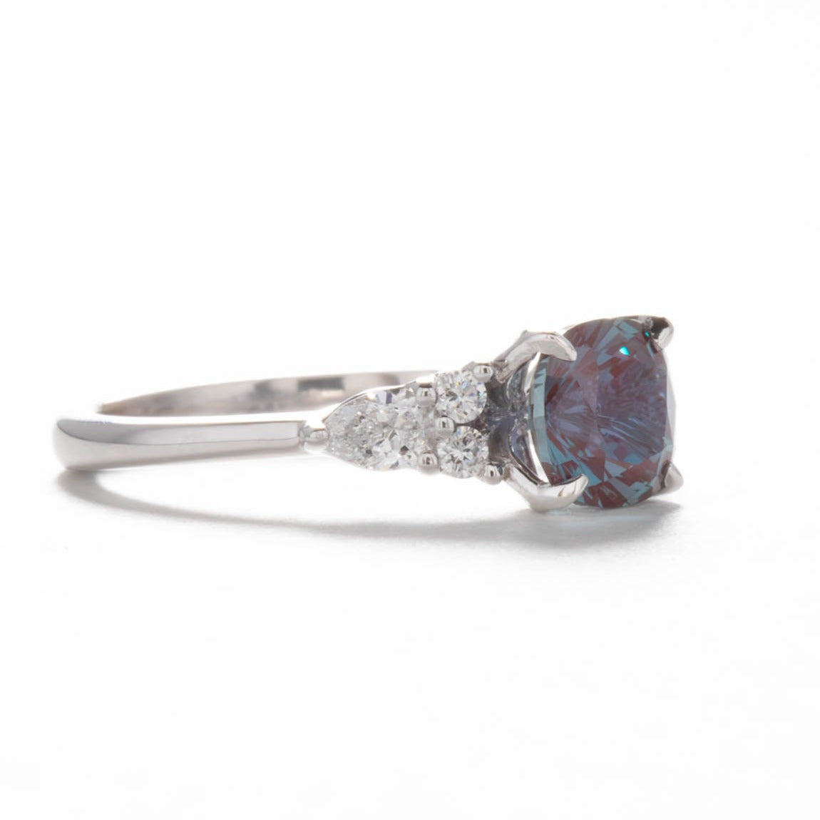 Teagan alexandrite nature inspired engagement ring