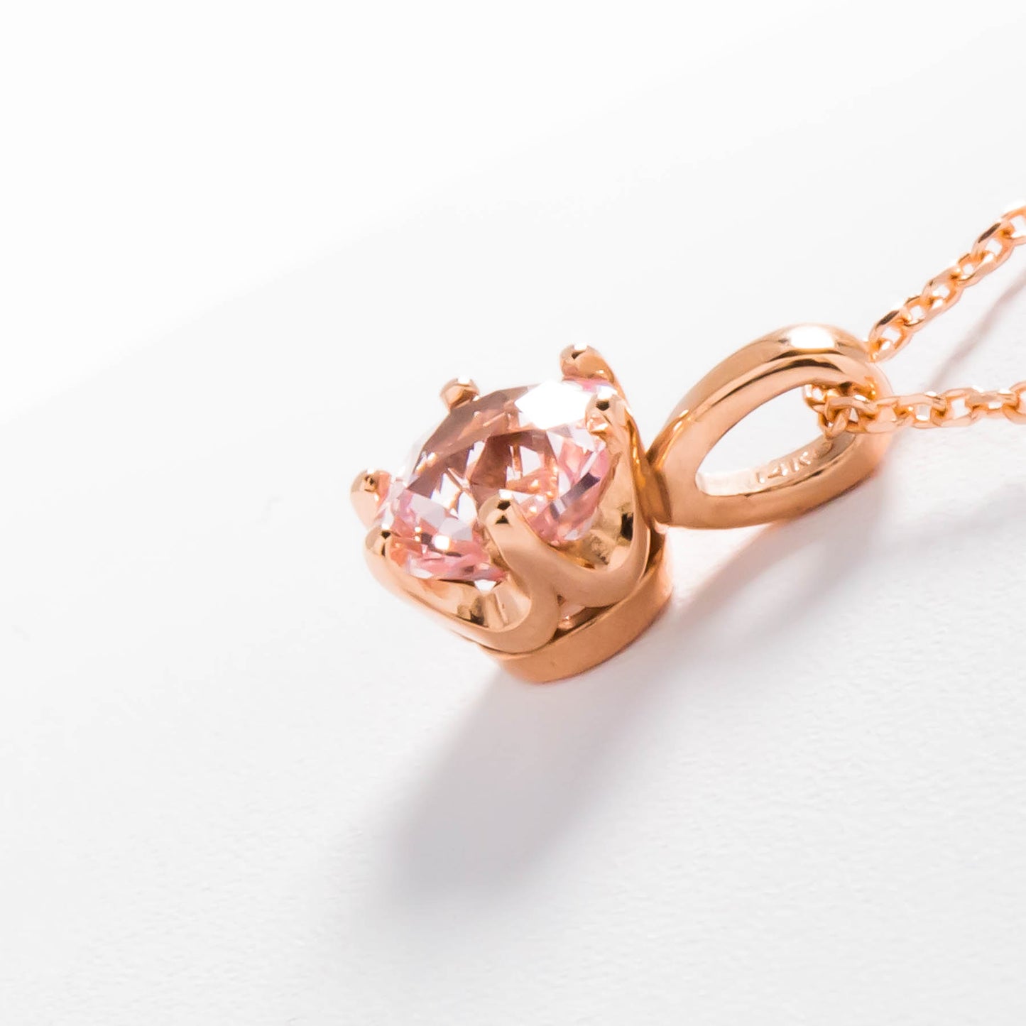 eridanus necklace in rose gold and lab sapphire