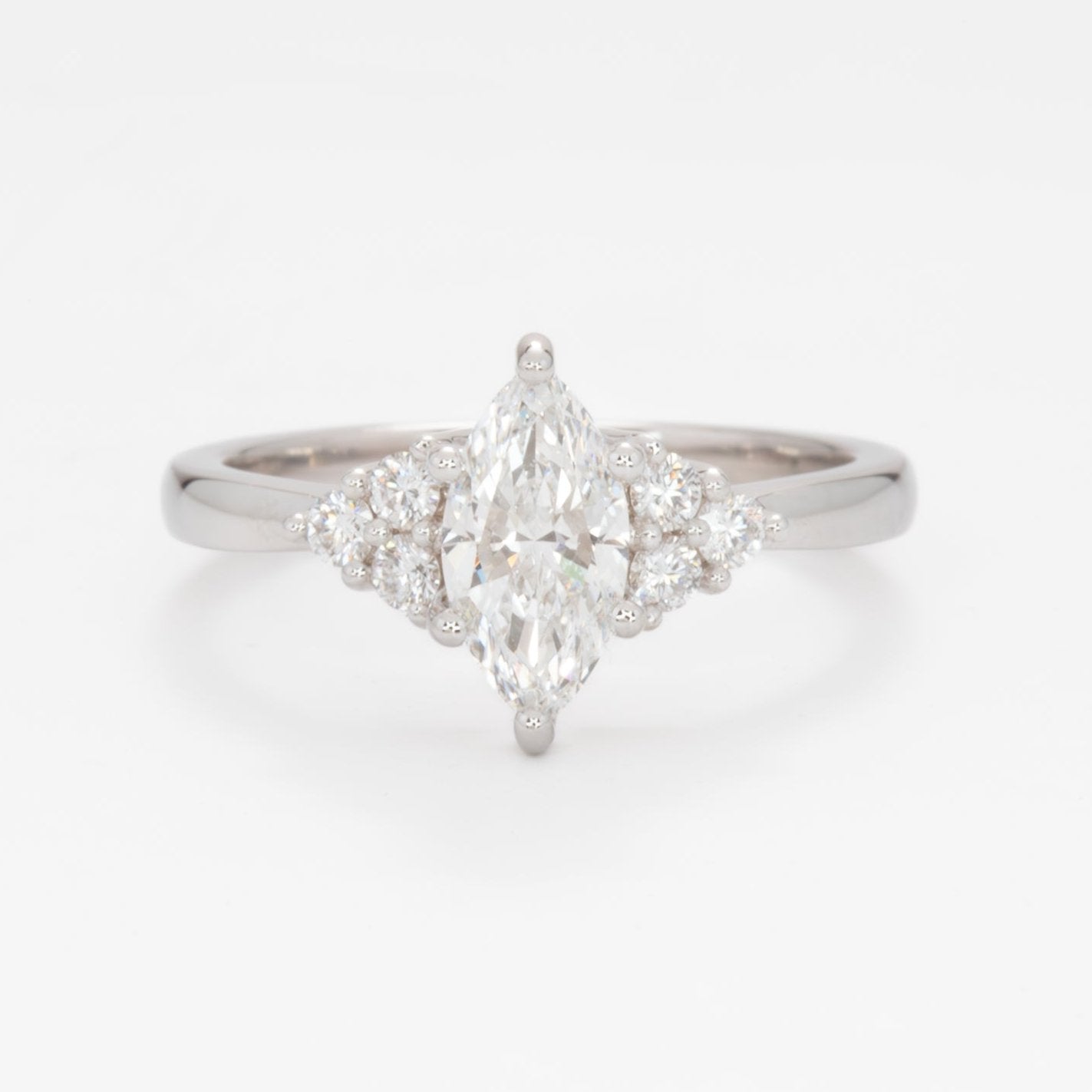 linnea ring with lab diamond marquise