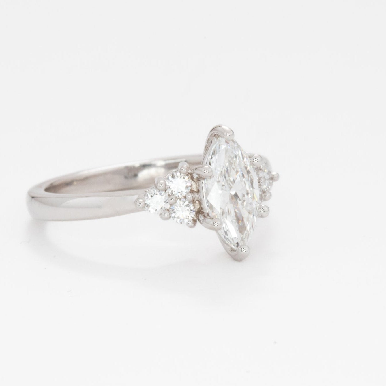 linnea ring with lab diamond marquise