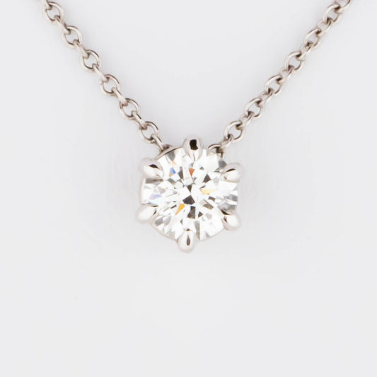 luca necklace in white gold with lab diamond