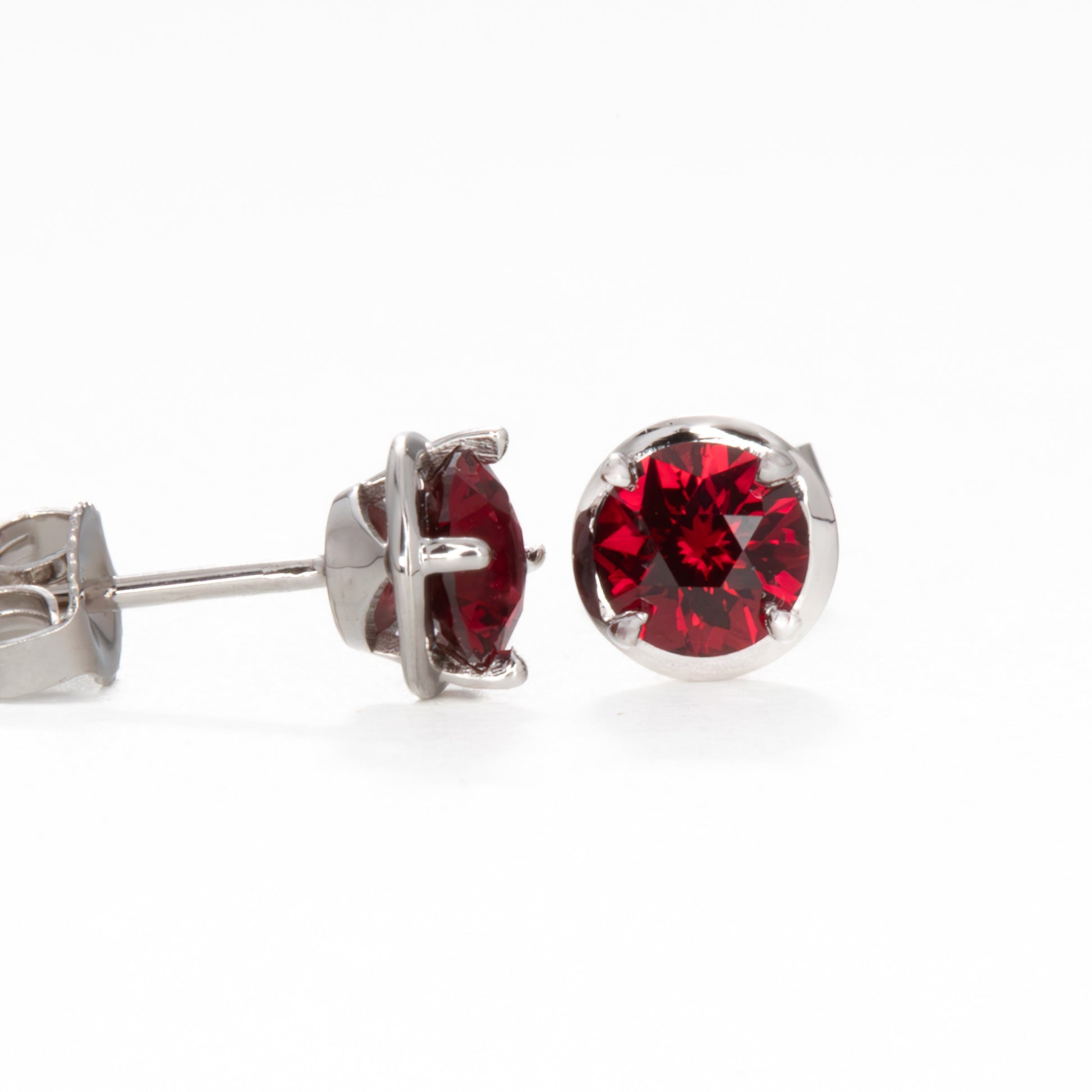 noelle earrings with lab ruby