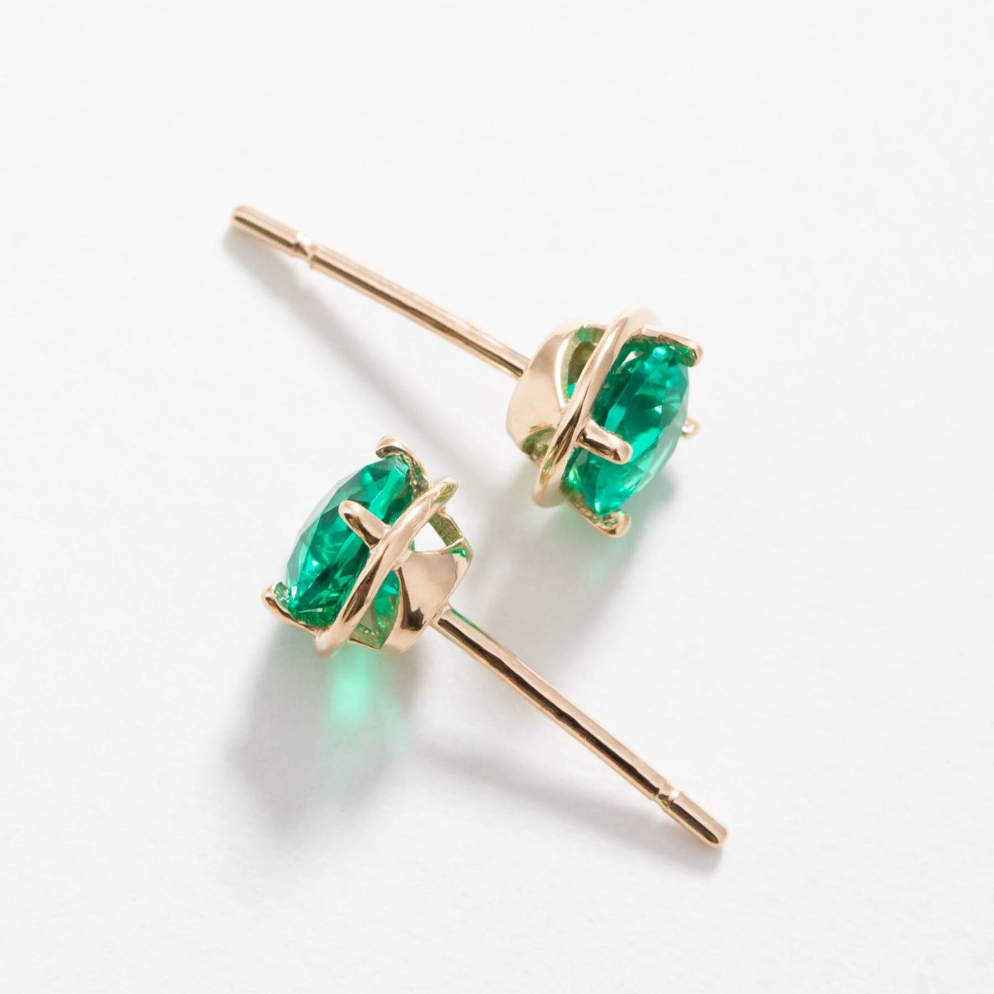 noelle earrings with lab emeralds