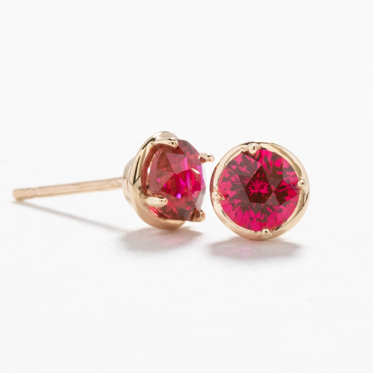 noelle earrings with lab ruby