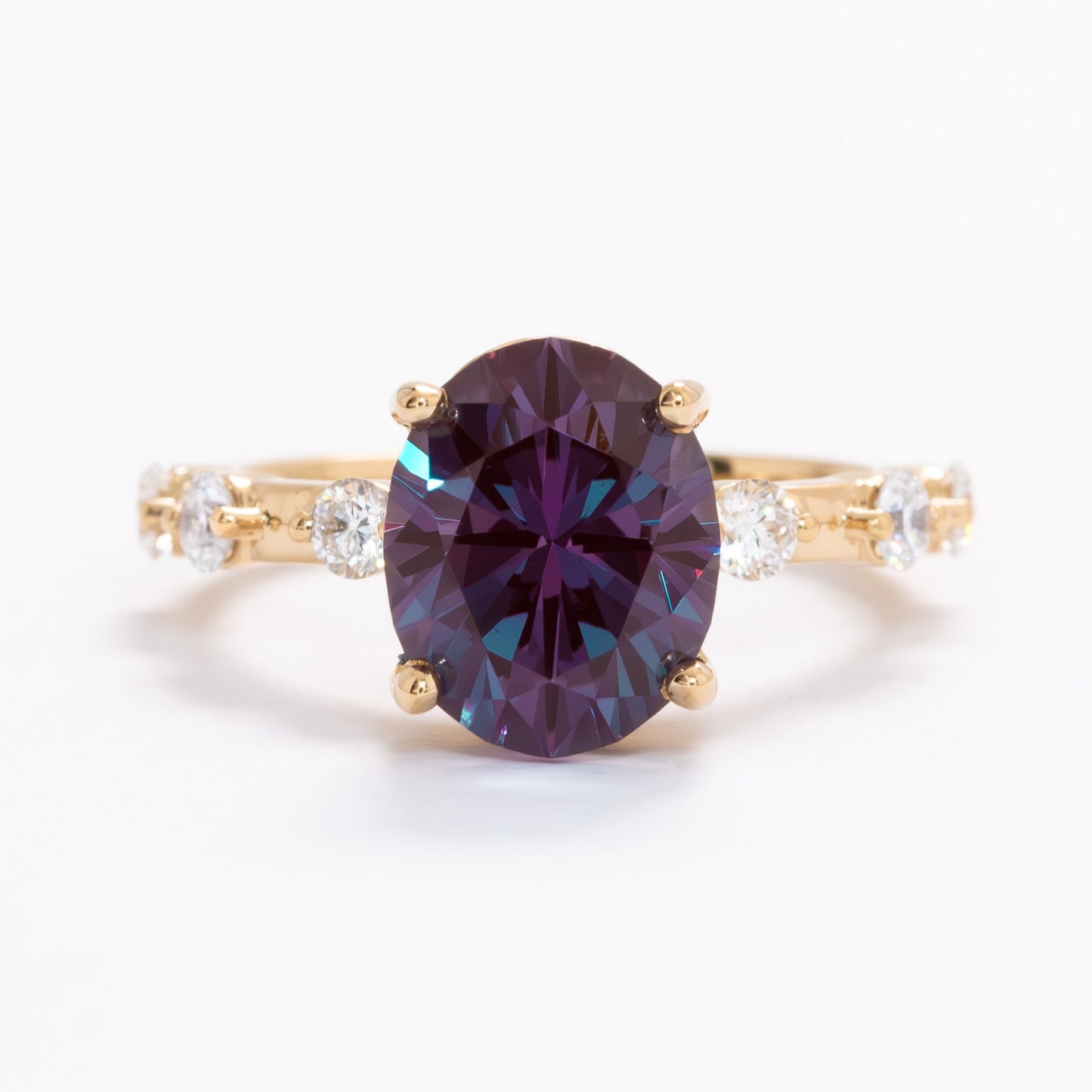 nyla ring with oval lab alexandrite