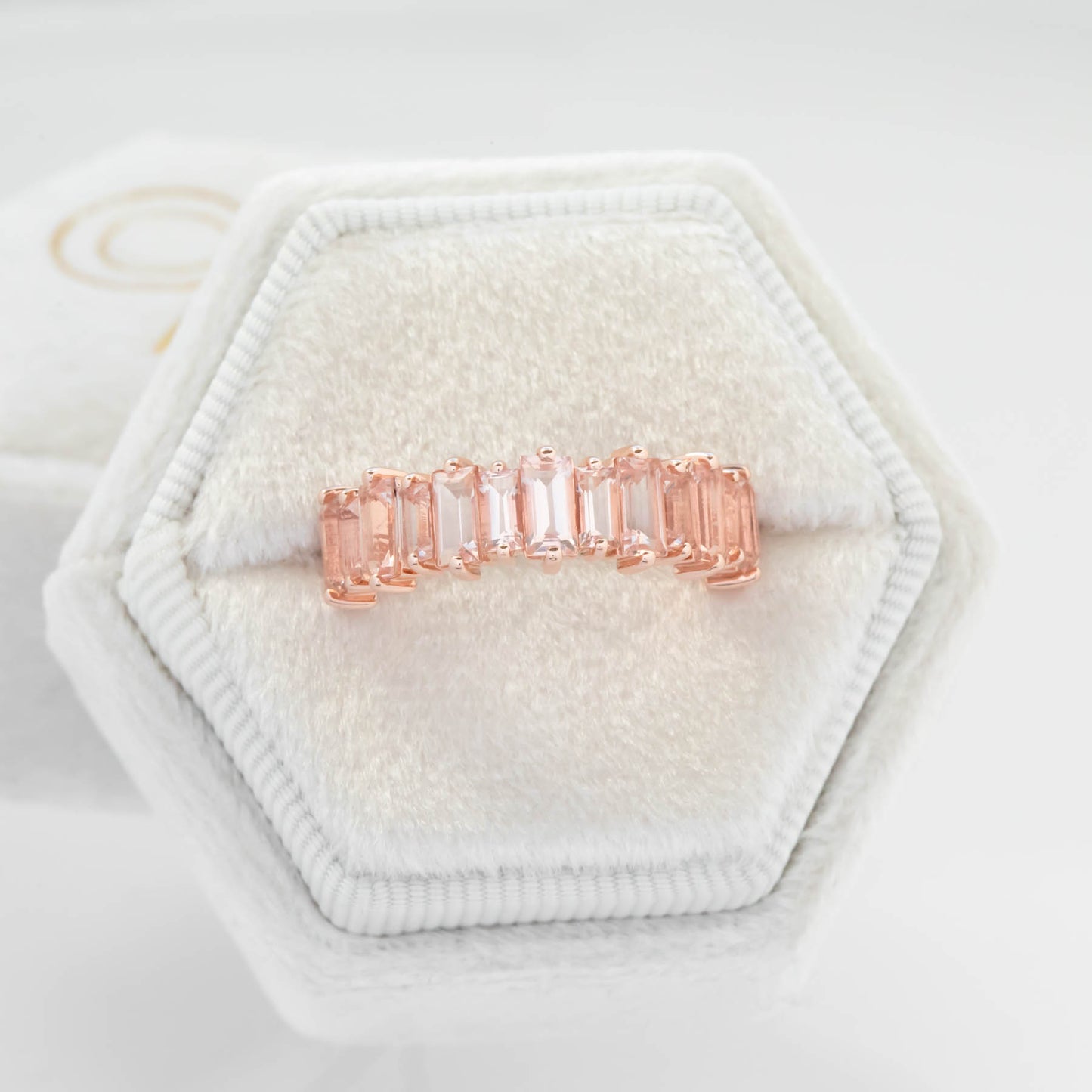 peach lab sapphire prescott ring