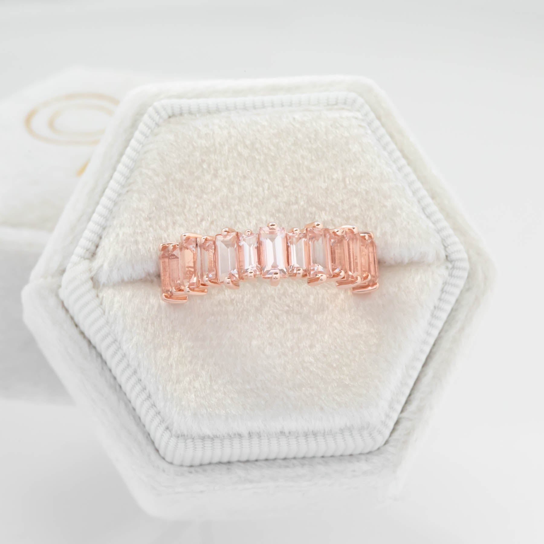 peach lab sapphire prescott ring