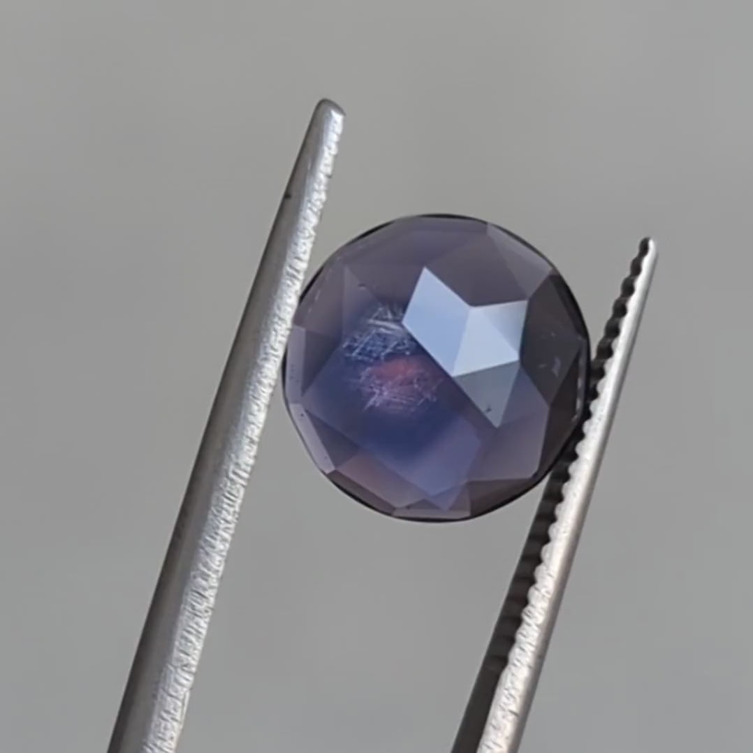 UN0122 rose cut blue purple sapphire